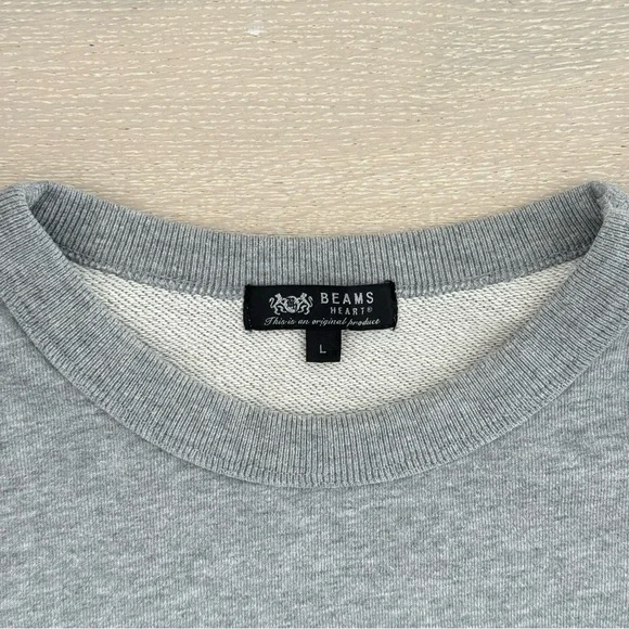 Beams Heart French Terry Crewneck Sweatshirt - Japanese streetwear - Size Large* - Picture 4 of 6